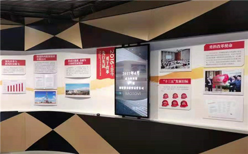 滑軌屏應用于智能展廳設計_智能展示